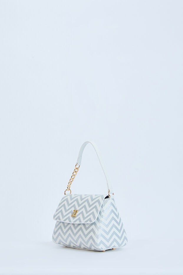 White Silver Women's Shoulder Bag 05PO24Y1969