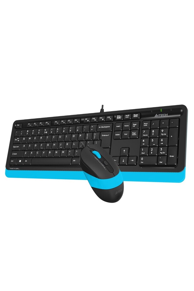 F1010 Q USB MAVİ TR MM KLAVYE+OPTİK MOUSE - 1