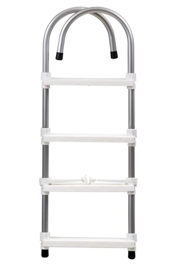 Hobi Store Portatif Tekne Merdiveni ( Beyaz ) 5 Basamaklı - 4