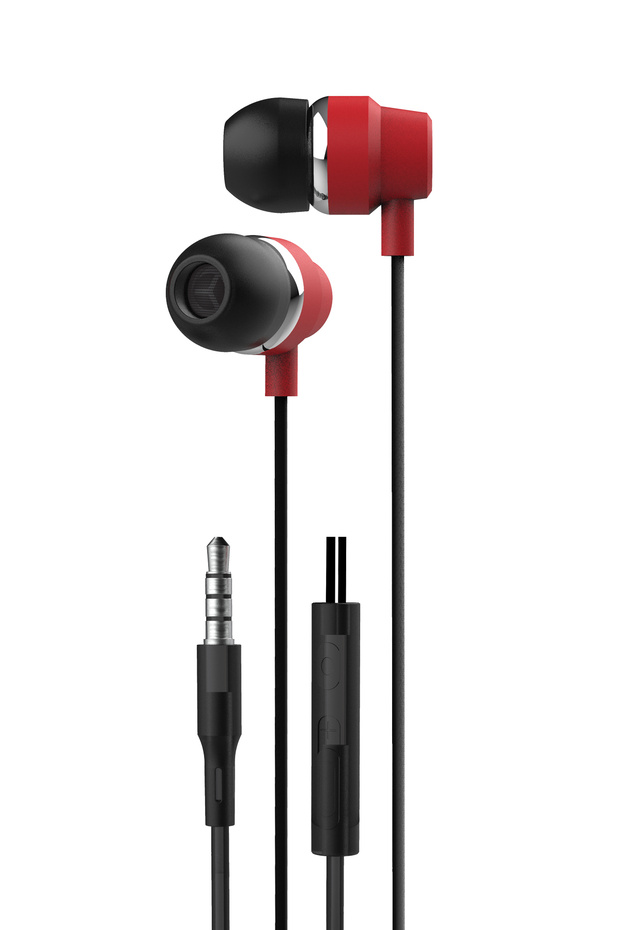 JO-K64  Uyumlu Bolero Universal 3.5mm Mikrofonlu Kulaklık Siyah-Kirmizi - 1