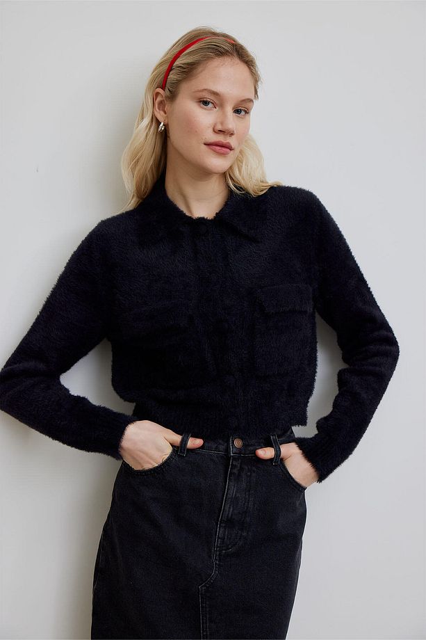 ARYA YUMUŞAK CROP HIRKA SİYAH - 2