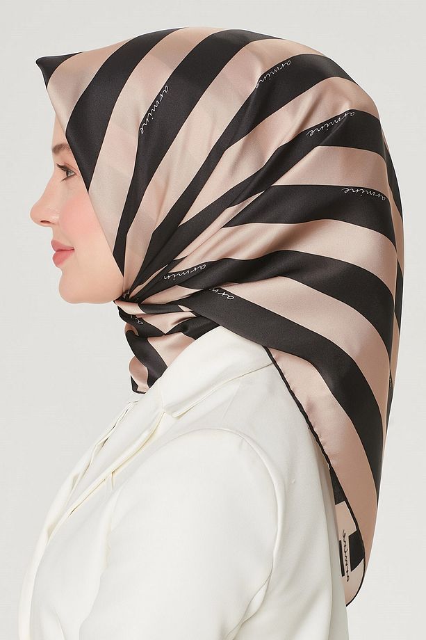 Nostalji Serisi Twill İpek Eşarp 8504D-03 - 3