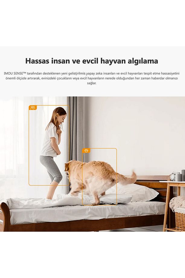 Rex 3D WiFi Kamera/3MP-Gece Görüş-360°Hareket-İki Yönlü Ses-SD Kart-ONVIF-Bulut(IPC-GS2DP-3K0W) - 6