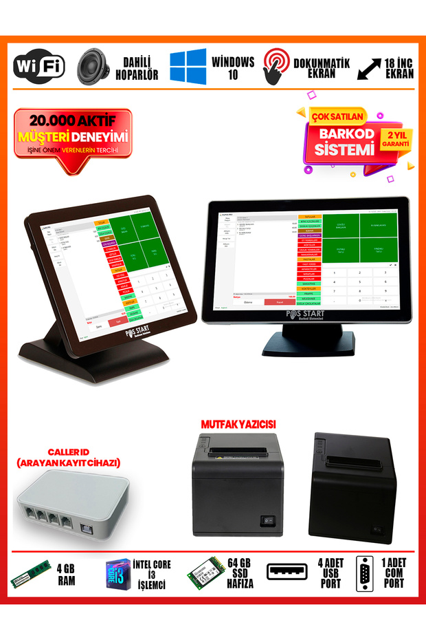 Restaurant Barkod Sistemi | Pro Set - 1