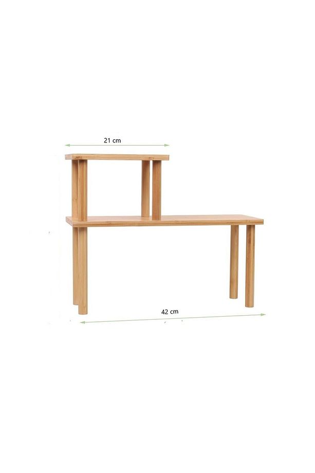 Ahşap Smart Mutfak Rafı Tezgah Üstü Raf Organizer - 3