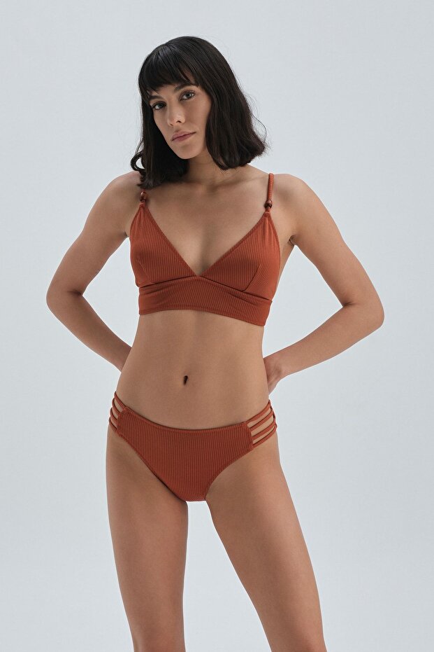 Kiremit Üçgen Geniş Bikini Üst - 1