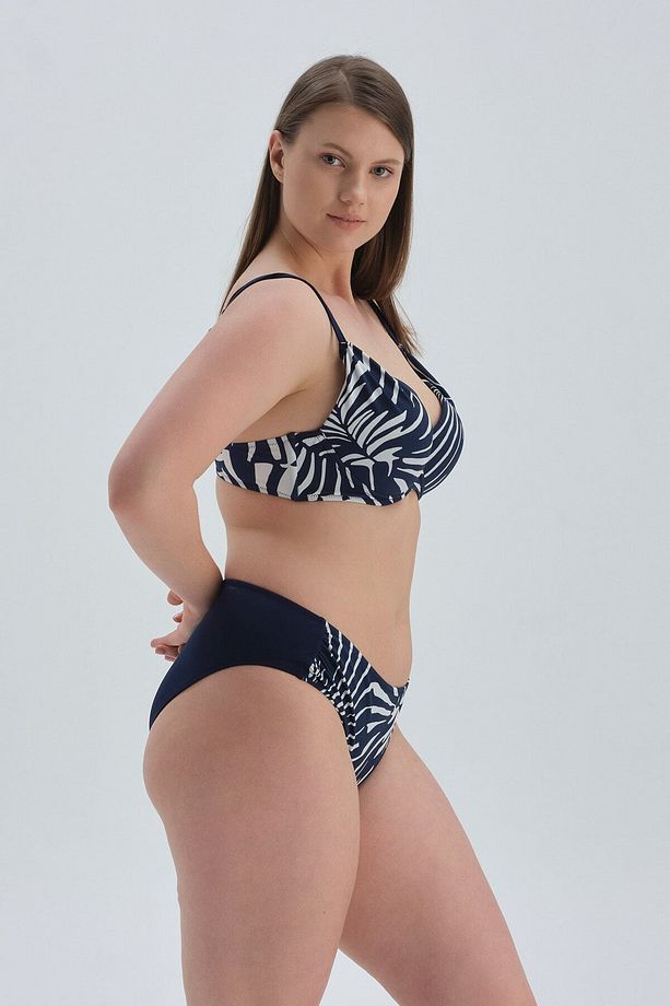 Lacivert Yüksek Bel Bikini Alt - 3
