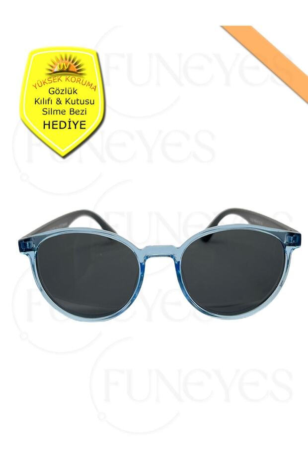 Blue Round Children's Sunglasses 0-8 Years Polarized 100% UV Protection Children's Sunglasses