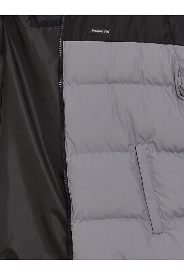 Standart Kalıp Kapüşonlu Erkek Şişme Mont - 7