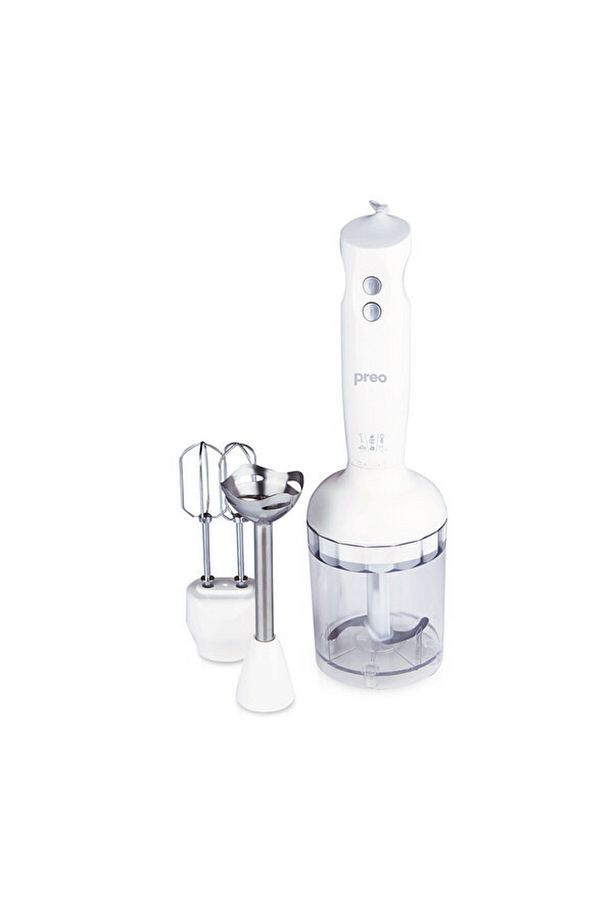Home Pbs03 3'ü 1 Arada Beyaz Blender ve Mikser Seti - 1