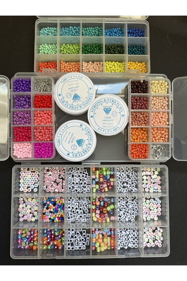 4 Box Mega Jewelry Making Set Giant Size Sand Beads