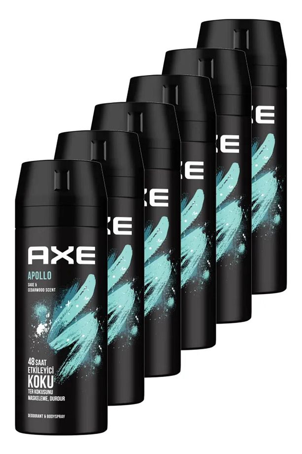 Erkek Sprey Deodorant Apollo 48 Saat Etkileyici Koku Vücut Spreyi 150 ml * 6 ADET  BSKAXEAPOLLO6 - 1