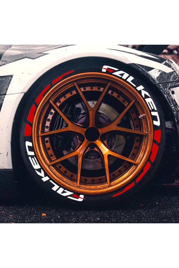 Falken Tire Lettering + Red Stripe Model 2.5 cm Original Rubber Compatible