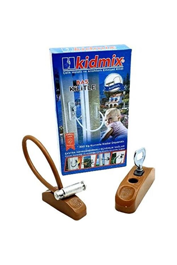 Kidmix Window Security Lock Brown