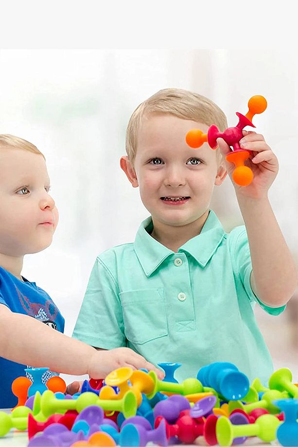 Vakum Molekül 25 Adet Yapı Taşları Fidget Çocuk Duyusal Eğitici Oyuncak Vakumlu Lego Popit Oyun - 7