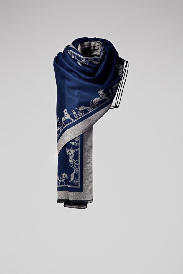 85% Cashmere 15% Silk Printed Shawl