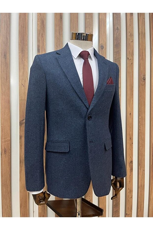 سترة مفردة بنمط هاوندزتوث برلمان شتوية - 4