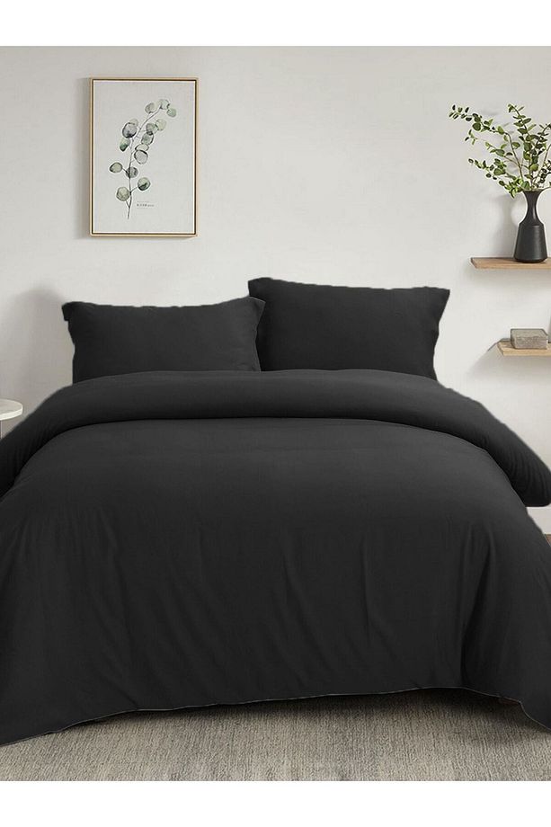 Tek Kişilik Yorgan Kılıfı 160x220 Siyah - 1