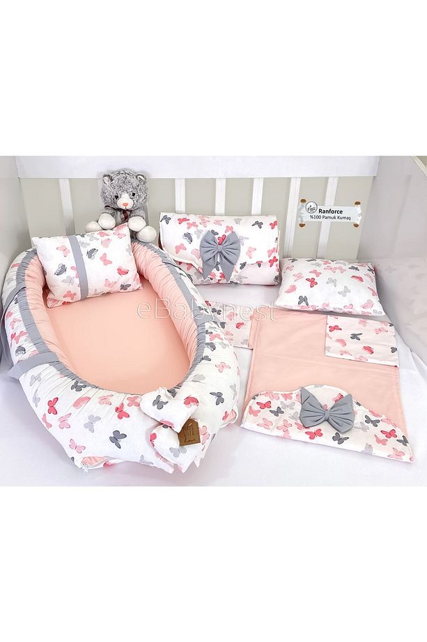 Kelebek Serisi Pudra Babynest Alt Açmalı Set - 1