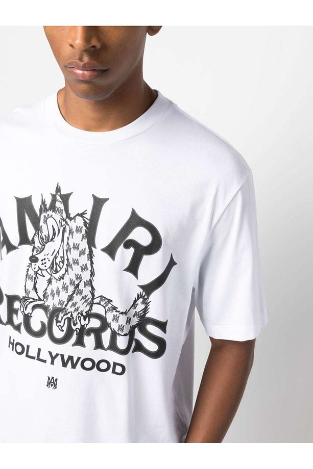 Hollywood Print Regular Fit Beyaz Tshirt - 2
