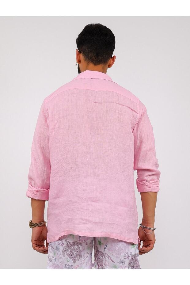 Basic Keten Gömlek - 5