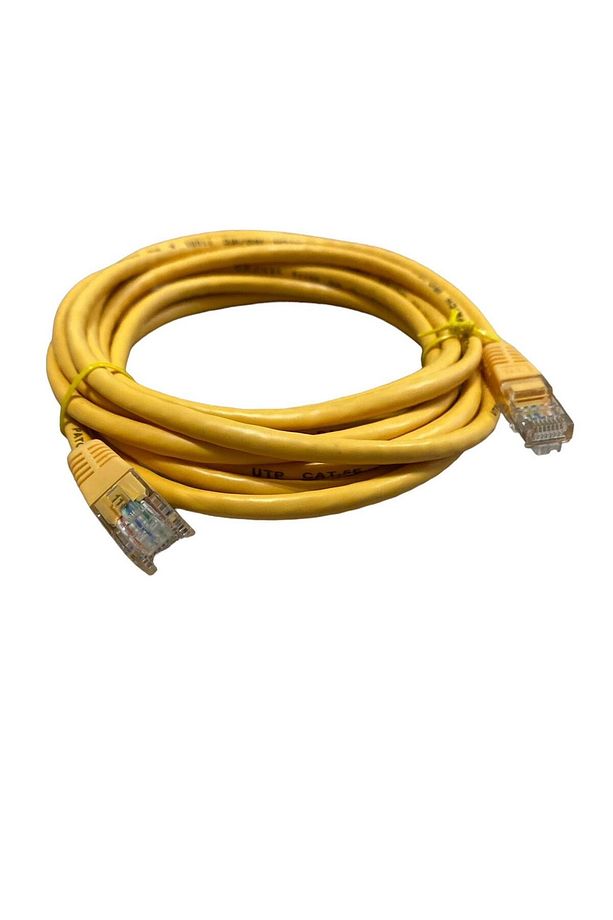 MODEM PC ARASI TV UYUMLU TV + PLUS İNTERNET ETHERNET KABLOSU SARI 3 METRE JAK - 3