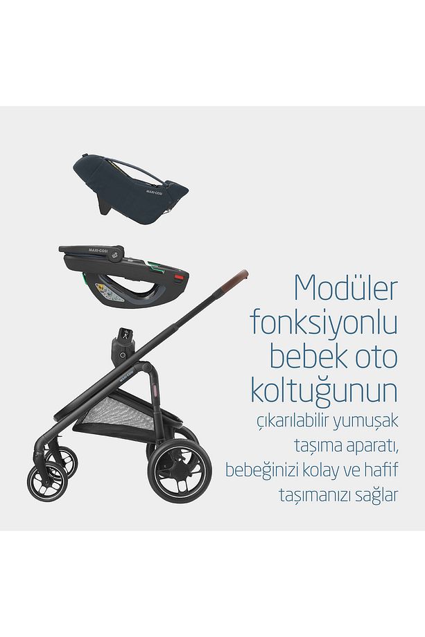 Coral 360 Dönebilir Yatabilir 2'si Bir Arada Modüler Ana Kucağı Ve Oto Koltuğu Essential G - 7