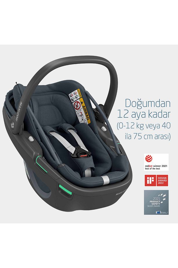Coral 360 Dönebilir Isofix Bazalı 2'si Bir Arada Ana Kucağı Ve Oto Koltuğu Graphite - 6