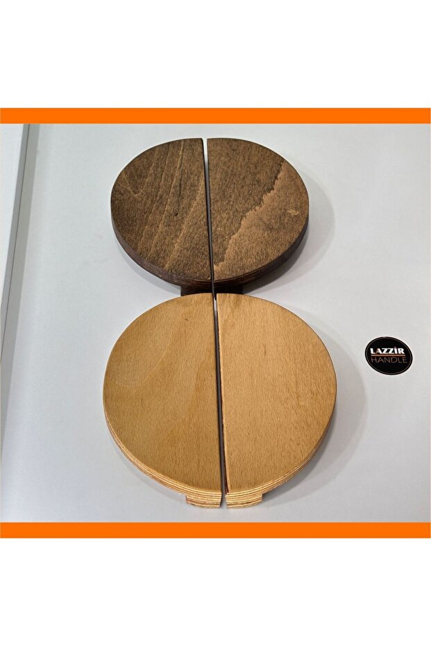 Wooden Economic Circle Handle - (18CM DIAMETER) Cabinet Handle (96MM-128MM-160 MM FIT) Double