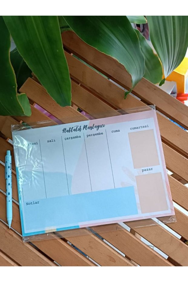 مخطط سطح المكتب مقاس A4 لوحة الملاحظات Memopad Checklist Notepad باللون البرتقالي