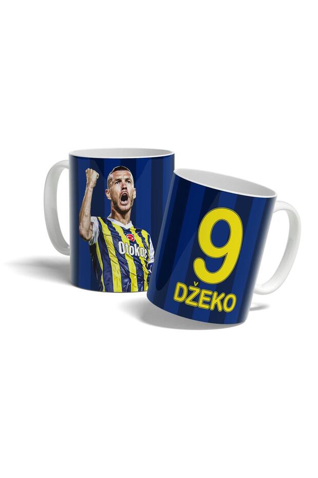 Dzeko Dark Blue Design Printed Mug