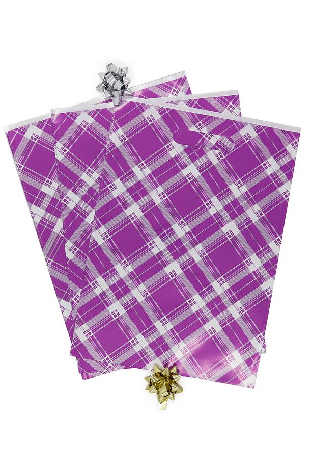 25 × 35 Hediyelik Mor Renk El Geçme Poşet 10 Adet - 1