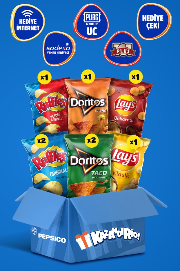 حزمة رقائق المزيج الكلاسيكية (DORITOS، RUFFLES، LAY'S)