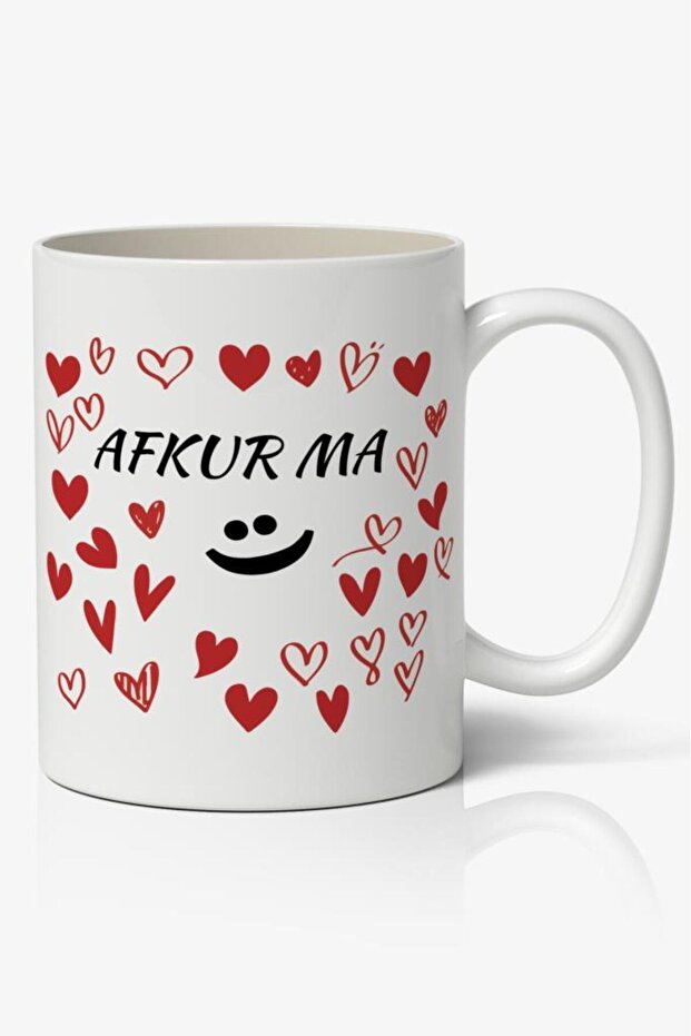 كوب قهوة مطبوع بتصميم Afkurma