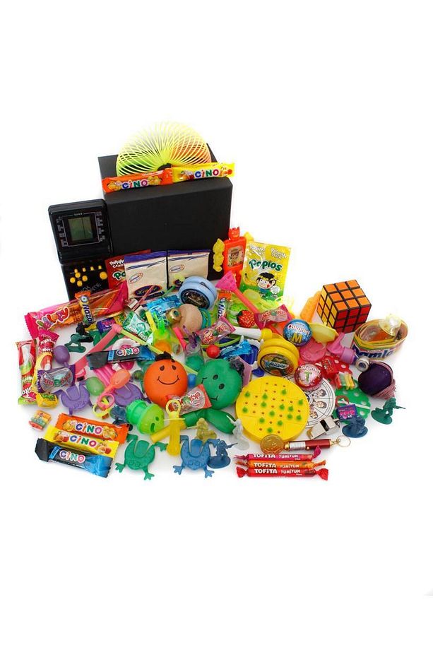 Nostaljik Bakkal Özel Gıda Ve Oyuncak Kutusu Siyah Tetrisli - 1
