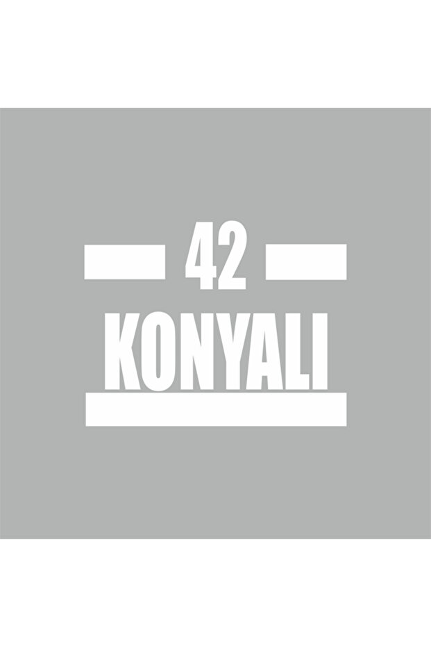 42 Cognac Car Sticker 16x9 Cm White