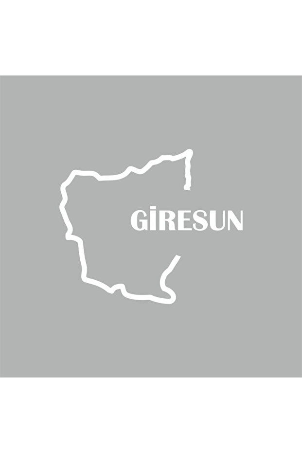 ملصق سيارة Giresun Map مقاس 17x14 سم رمادي