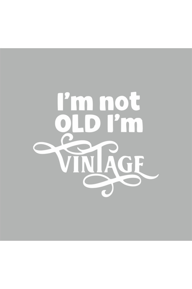 Im Not Old Im Vintage Car Sticker 16x13 Cm Gray