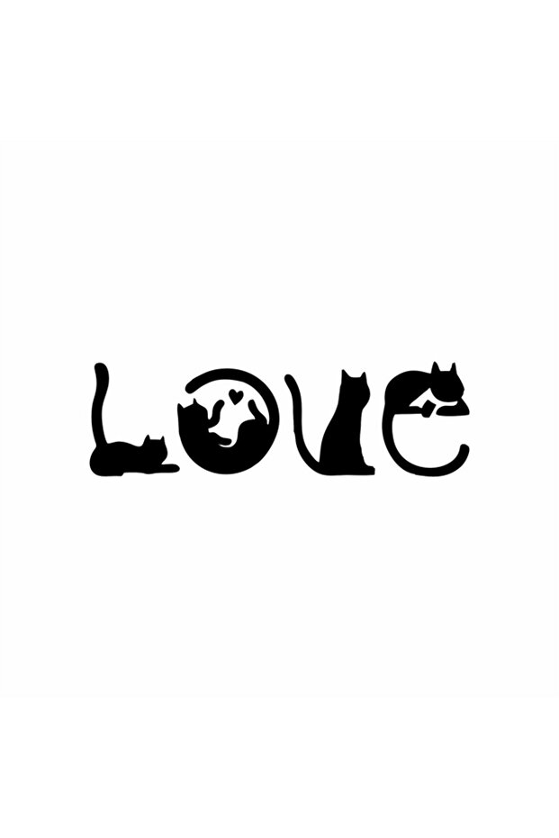 ملصق سيارة Love Cats مقاس 20x6 سم باللون الأزرق
