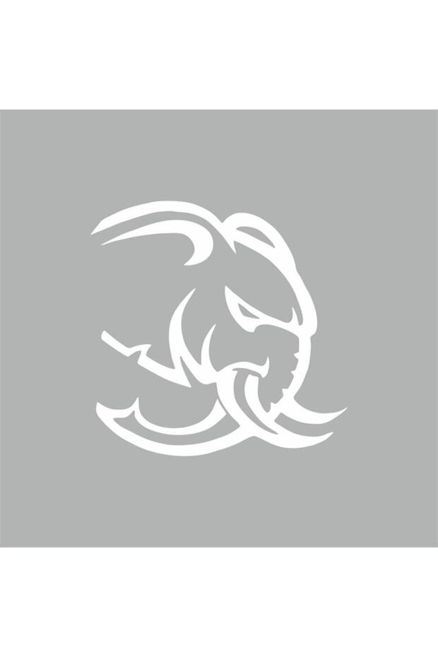 Angry Elephant Car Sticker 20x20 Cm White