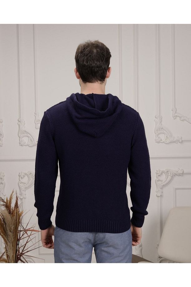 Rtd & Vld Erkek Kapüşonlu Triko Sweatshırt - 4