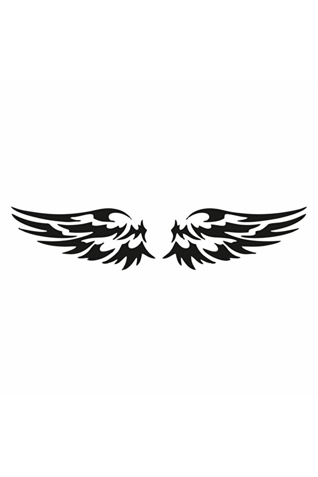 Double Wing Auto Logo Sticker 30x10 Cm Gray
