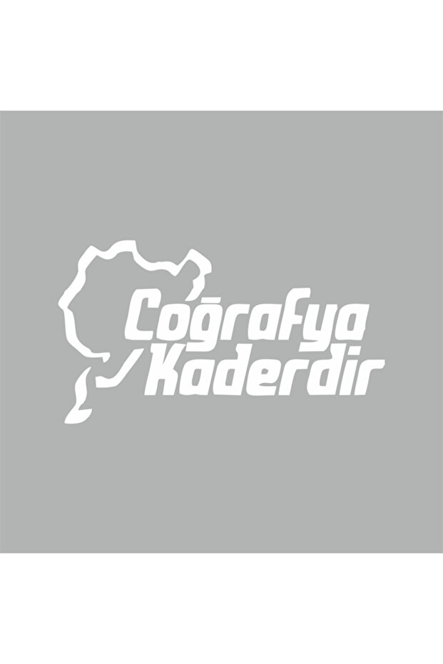 Geography Is Fate Car Sticker 16x9 Cm Gray