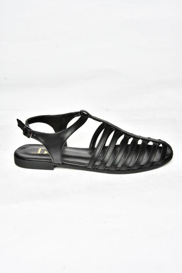 S314960109 Schwarze Damensandalen - 6