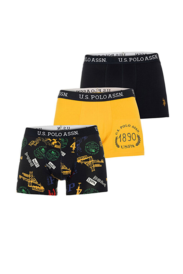 Men, USPA, Licensed, Special Production, Cotton, 3-Piece Boxer Set