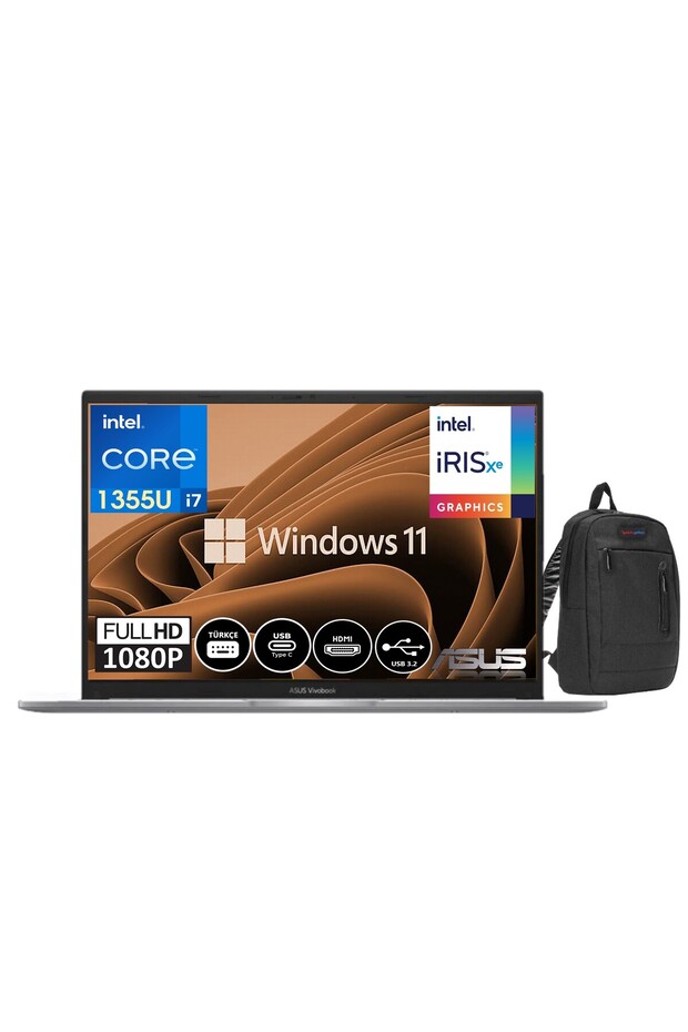 Vivobook 15 13.nesil Core I7 1355U 24GB 2tb SSD 15.6" W11HOME FhdX1504VA-NJ19428+ZETTAÇANTA - 1