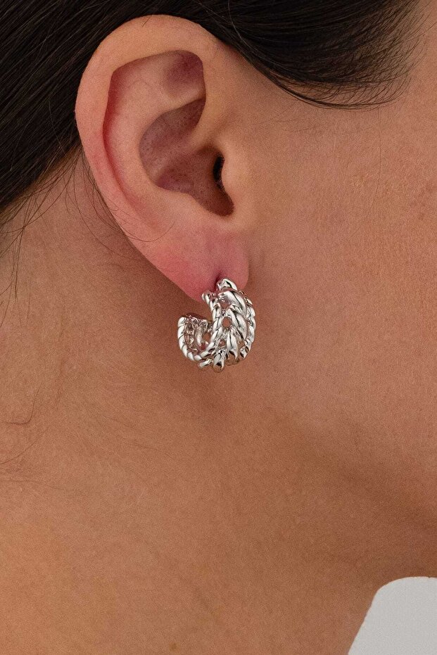 أقراط هوب منقوشة - 2