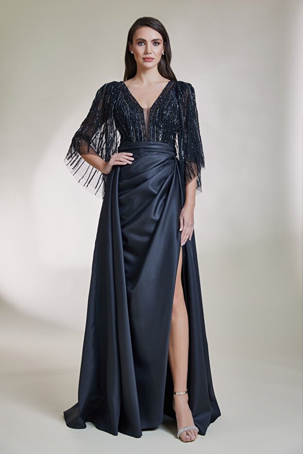 فستان سهرة-9107-أسود