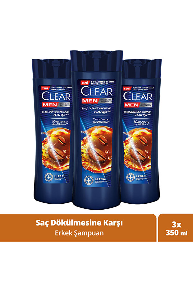 350 ml X3 - Men Effective Shampoo Against Dandruff Hair Loss