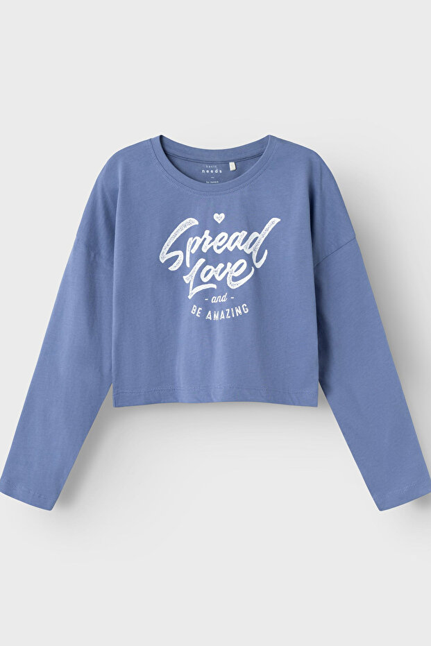 Mädchen T-Shirt Blau - 1